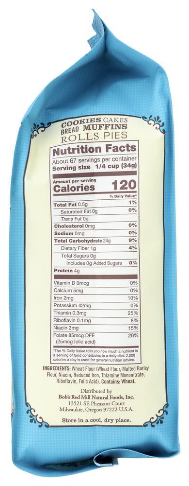 5 lb 4 Bobs Red Mill Unbleached White All-Purpose Baking Flour - - Case