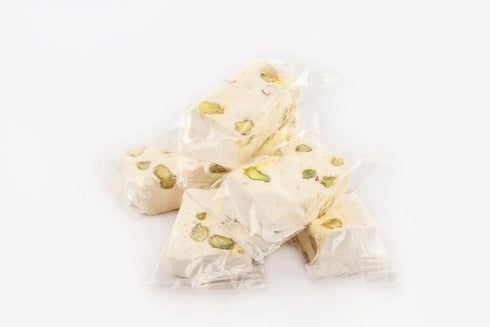 US Snacks (2 (Pack 1)) Gourmet Pistachio Nougat, Individually Wrapped Soft Nougat Candy Pound