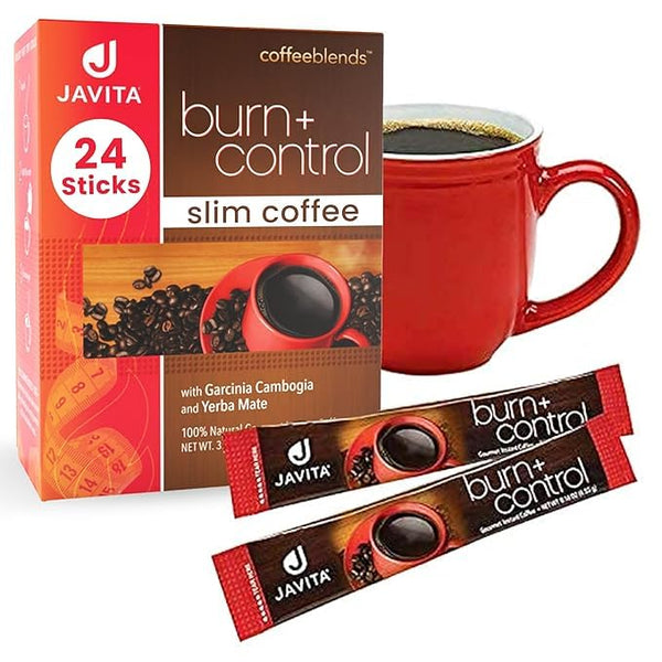 Javita Burn + Control Instant Coffee Smooth Arabica, Robusta Blend with Garcinia