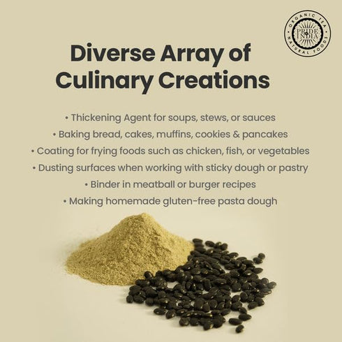 PACK 6 1 lbs (454 Pride of India - of - Black Bean Flour gm) Rich Earthy Taste Freshly Milled in Small Batches- Used