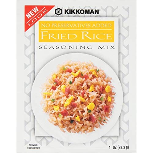 Kikkoman Delicious Fried Rice Seasoning Mix - Full Flavored Low Sodium & Fat, All Purpose Seasoning, 1 oz (Pack of 12)