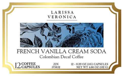 Larissa Veronica (12 575852) 3 Pack French Vanilla Cream Soda Colombian Decaf Coffee (Single Serve K-Cup Pods)