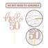 24 Pcs Rose Gold Glitter Cupcake Toppers for 50th Birthday Party Celebrations and Decorations