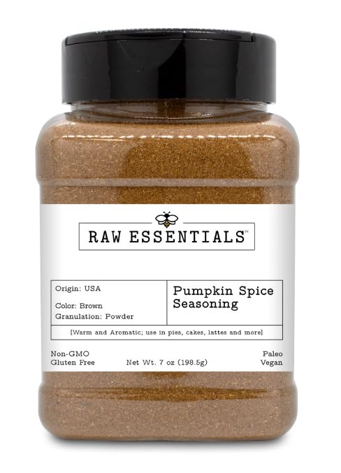 Pumpkin Spice Seasoning - Warm and Aromatic, Non GMO, Gluten Free, Paleo, Vegan - 7 Ounce Bottle for Pies, Cakes, Lattes