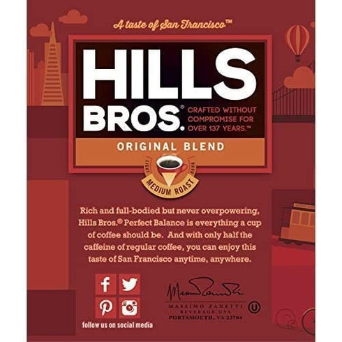 Hills Bros (26 (Pack 2)) . Original, Medium Roast, Coffee Ounce