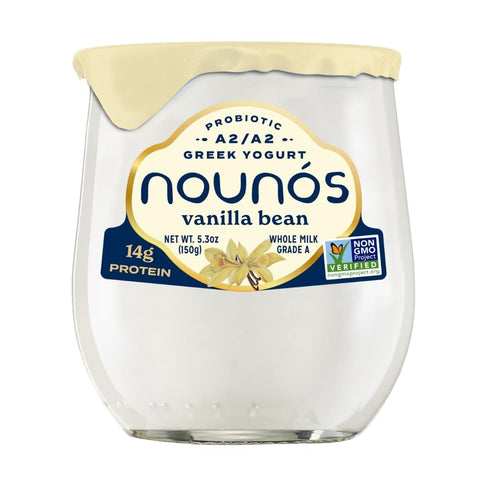 Nounos Creamery Vanilla Bean Greek Yogurt, 5.3 OZ