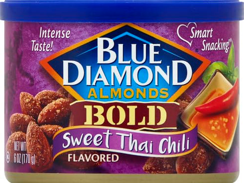 6 (Pack 1) Blue Diamond Almonds Sweet Thai Chili Flavored Snack Nuts, Ounce