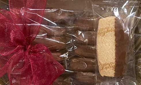 Big Island Delights 10 (283g) Chocolate Dipped Macadamia Shortbread - Ounce box