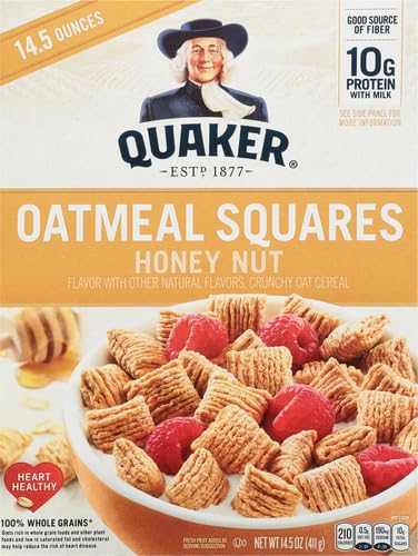 14.5 Oz Quaker, Oatmeal Squares, Honey Nut