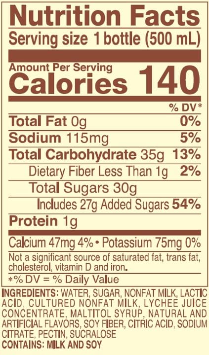 16.9 oz (Pack 6) CALPICO Lychee Smooth, Creamy & Refreshing Non-Carbonated Beverage, Sweet and Tangy, Japanese Lactic