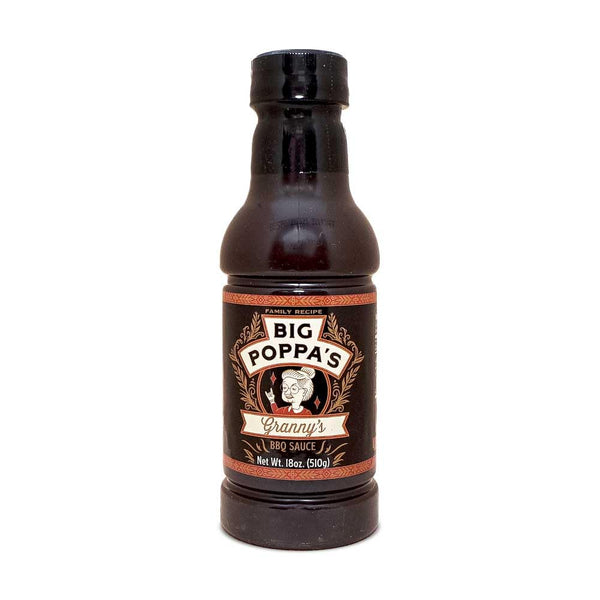 Big Poppa's Granny's BBQ Sauce, 18 Oz, Sweet & Savory Tomato and Vinegar BBQ Sauce