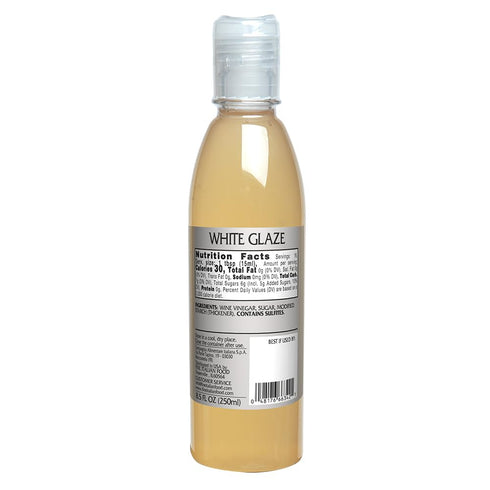 8.5 oz. Mantova White Glaze with Balsamic Vinegar, Perfect for Ice Cream, Marinades, Cocktails, Pasta Sauce, Salad