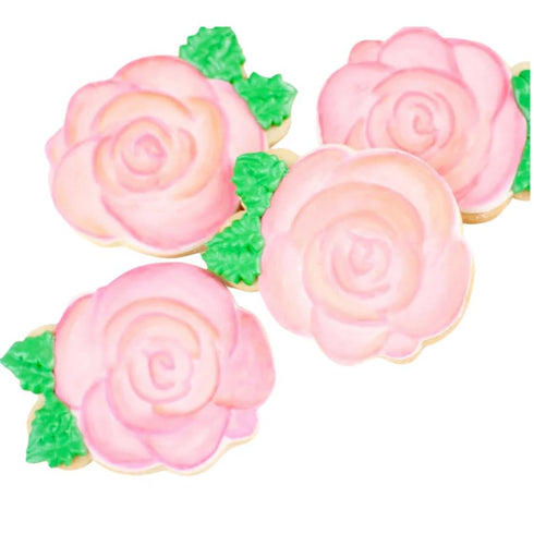 Sweet Sanctions Gourmet & Artisan Sweets 1 Dz. Watercolor Rose Sugar Cookies