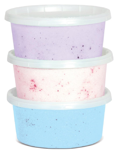 iscream Fruity Favorites Cotton Candy Floss Sugar Assortment in Purple Grape, Blue Raspberry and Pink Strawberry