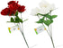 Generic Floral Garden 5-Stem Red and White Velvety Roses, 14 in. (2)