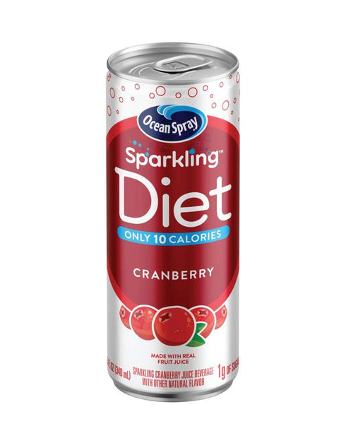 Ocean Spray Sparkling Diet Cranberry Juice Drink, 11.5 Fl Oz Cans, 4
