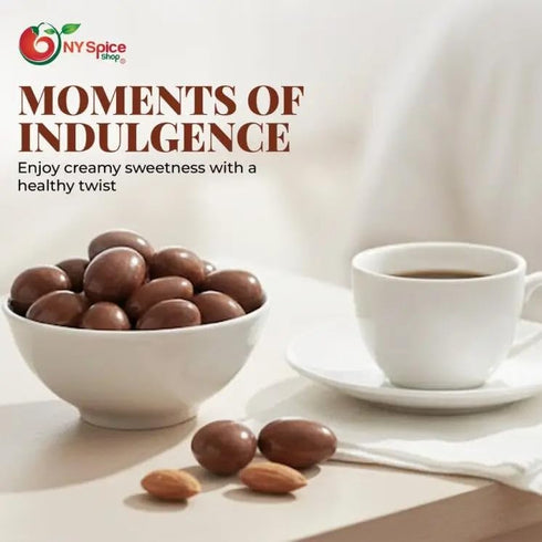 2 NY Spice Shop Milk Chocolate Covered Almonds - Pound Chocolate Coated Almonds - Holiday Sweet Nut Snacks, Festive