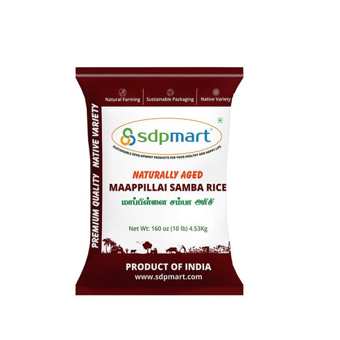 SDPMart Naturally Aged Mappillai Samba Rice | 10 lb | Traditional Rice