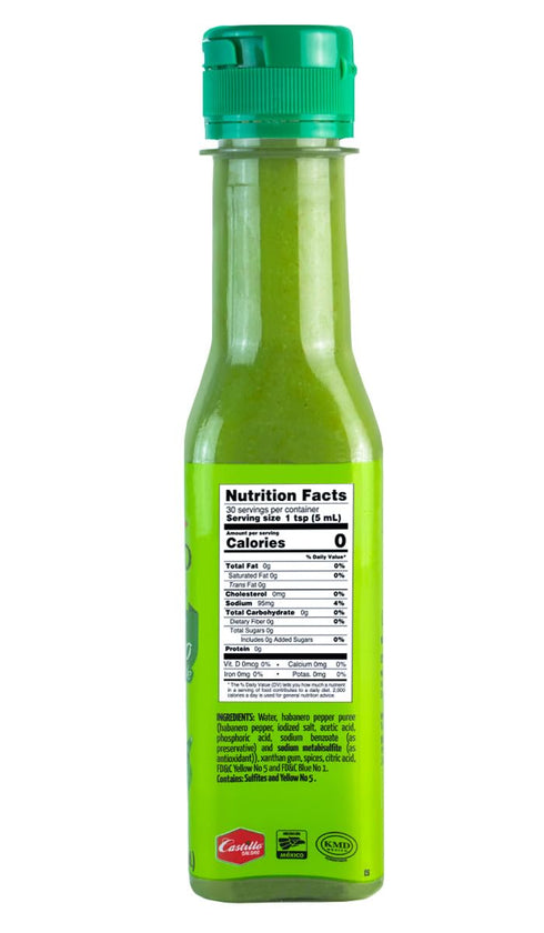 5 Oz (Pack 12) Mexico Lindo Green Habanero Hot Sauce | Real Green Habanero Chili Pepper | Enjoy with Mexican Food