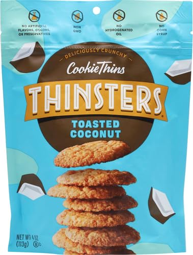 Thinsters Cookies, Toasted Coconut Cookie Thins, 4 oz Pack