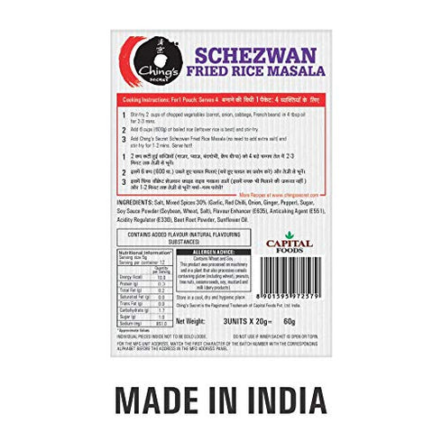 CHING'S 60 Secret Schezwan Fried Rice Masala Pouch, g