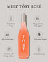 25.4 Oz (Pack 3) TOST ROSE All-Natural Alcohol-Free Sparkling Beverage, Fl