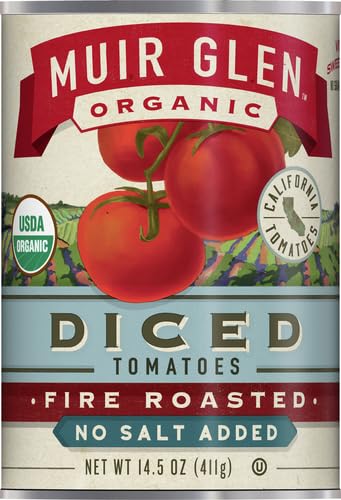 Muir Glen 14.5 oz. Organic Diced Fire Roasted Canned Tomatoes, No Salt Added