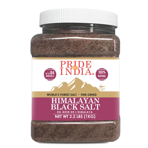 Pride Of India | Himalayan Black Rock Salt - Fine Grind, 2.2