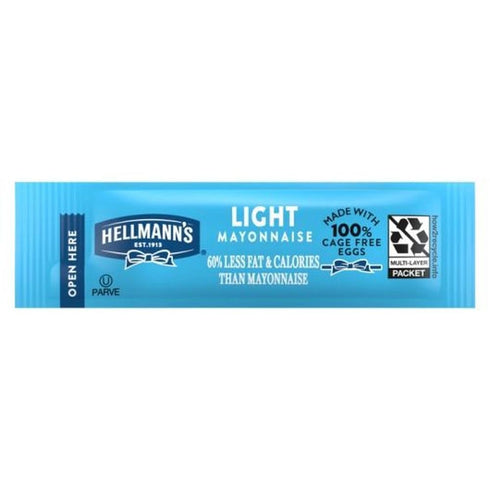 HELLMANN'S Light Mayonnaise Stick Packets Easy Open, Condiment for Sandwiches, Salads, Mayo Made