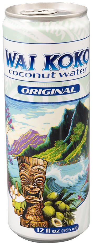 Wai Koko Original Coconut Water, Not from Concentrate, Natural Electrolytes, 12 Fl