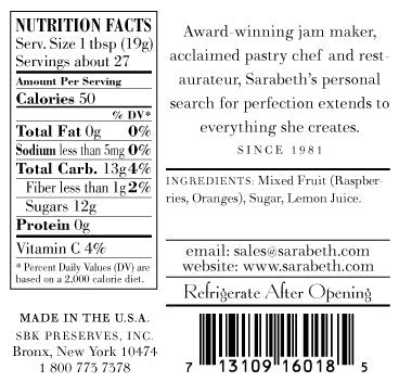 Sarabeth's Raspberry Orange Marmalade