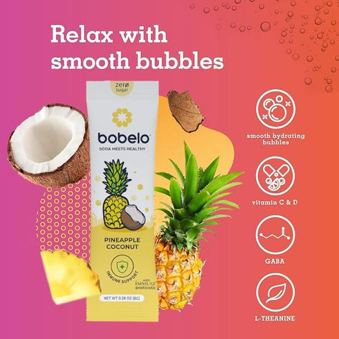 Packets Packets 30ct Bobelo Self Carbonating Hydration | Low Calorie Drink Mix, Electrolytes Powder | Keto Friendly