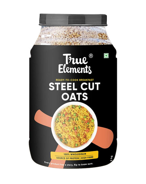 True Elements Steel Cut Oats 2kg - Oats, Breakfast Cereal, Diet Food,