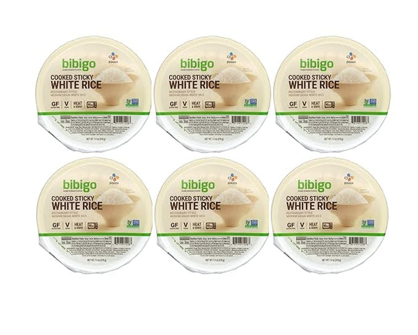 Generic Restaurant Style Cooked Sticky White Rice Bowls, Medium Grain, Microwavable, Gluten Free,