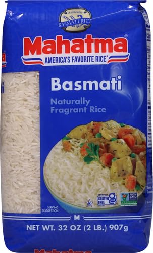 32-Ounce Mahatma Indian Basmati, Bag of Rice, Fluffy, Floral, and Nutty-Flavored Rice, Stovetop or Microwave