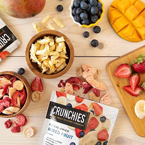 Packs, 100% Pack 6 (5 Pack) Crunchies Freeze-Dried Fruit Variety All Natural Crispy Fruit, Non GMO and Kosher