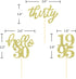 24 Pcs Gold Glitter 30th Birthday Cupcake Toppers for 30th Anniversary Party Wedding Decorations