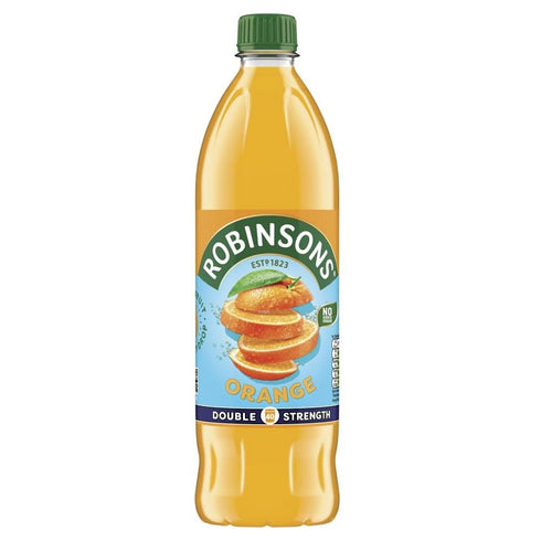 Britvic Robinsons Double Strength Orange No Added Sugar Fruit Squash 1000ml (Pack of