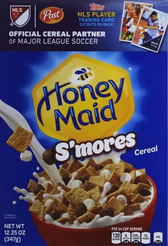 Post 12.25 Honey Maid S'mores Breakfast Cereal Sweetened Corn and Wheat Cereal, Ounce