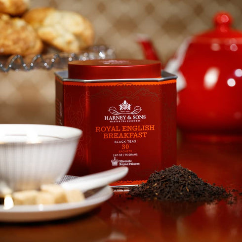 30 Pack 2 Harney and Sons Royal English Breakfast, Black Sachets per Tin