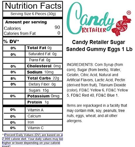 Gummy 1 Lb Candy Retailer Sugar Sanded Eggs