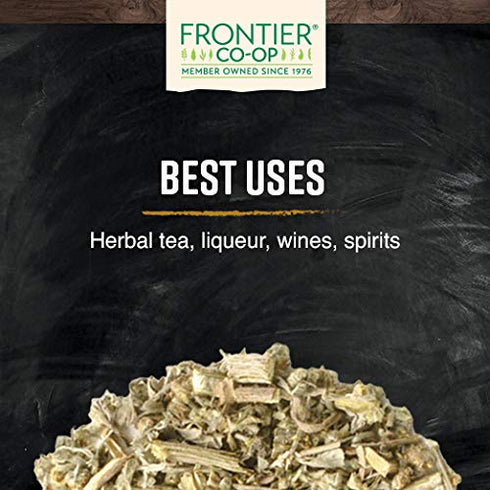 1lb Frontier Co-op Organic Wormwood Herb, Bulk Bag, Cut and Sifted - Artemisia Absinthium | Wormwood Tea and Herbal