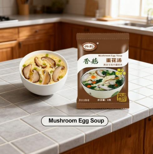 Packets, 0.3 (20 Pack) Egg Flower Soup Mix, Shiitake Mushroom Soup Vegetable Mix, Ounce
