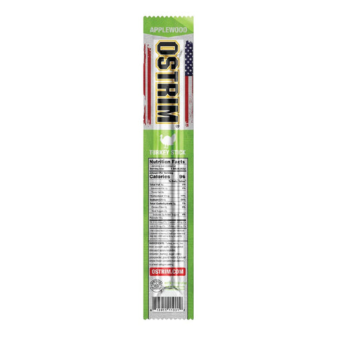 Pack 20 (10 Ostrim Turkey Meat Snack Sticks - Maple Brown Sugar & Applewood - of of each flavor)