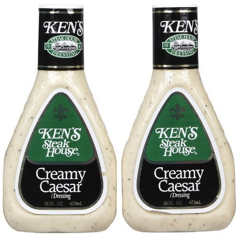 Kens Ken's Creamy Ceasar Dressing, 16 oz, 2 Pack by