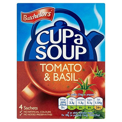 Batchelors Cup A Soup Tomato & Basil 4 x 26g - Pack of
