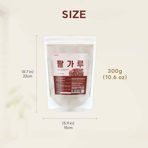 K-Herb 100% (10.6 oz (300g), Korean Roasted Red Bean Powder, Finely Ground Azuki Flour, Single Ingredient