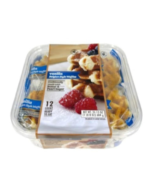 Generic Belgian Waffles - Individually Wrapped - Ready to Eat -12 Count, 24