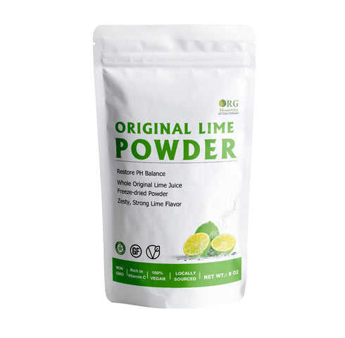 Orgnisulmte Lime Juice Powder, 8 Oz Fresh Freeze Dried Powder, Great Flavor for Soda, Baking, Cooking