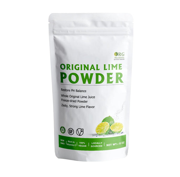 Orgnisulmte Lime Juice Powder, 8 Oz Fresh Freeze Dried Powder, Great Flavor for Soda, Baking, Cooking